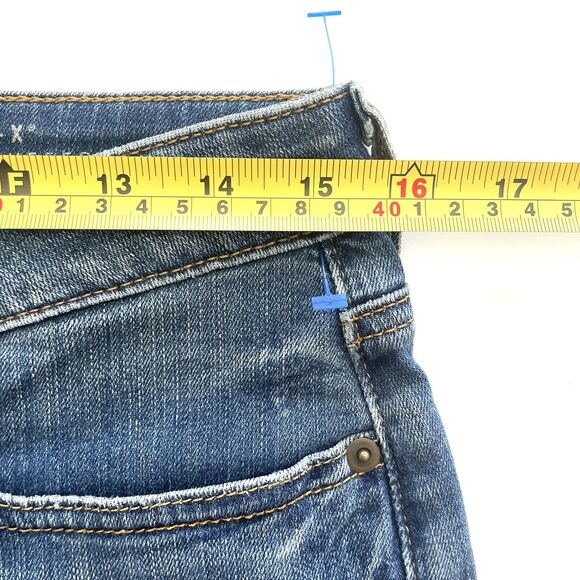 SPANX The Slim-X Casual Cuffed Denim Mid-High Rise Ankle Jeans Blue - Picture 6 of 12